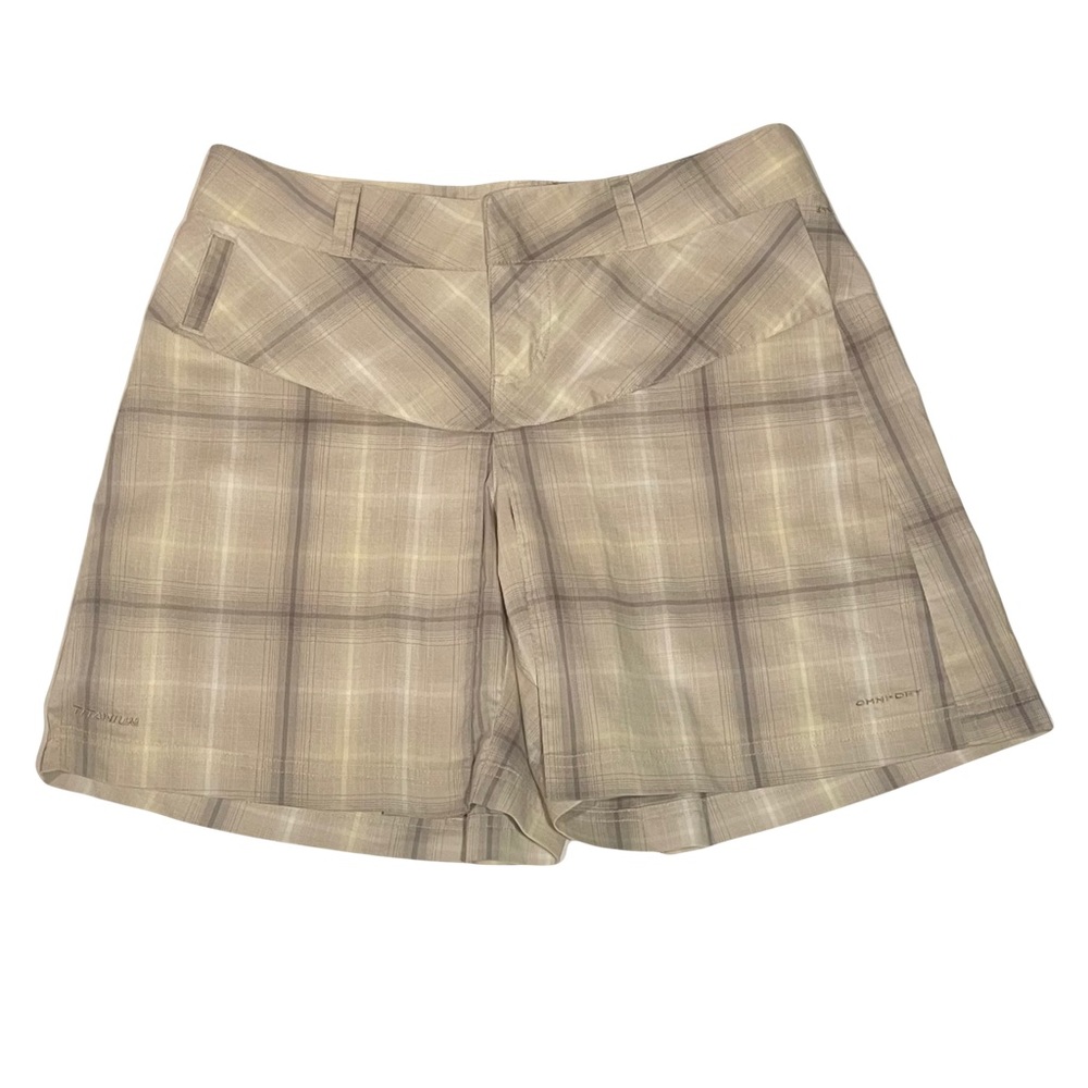 Columbia Women’s Titanium Omni-Dry Skort 6 Beige Tan Plaid